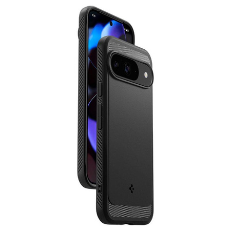 Spigen Rugged Armor - Gehäuse für Google Pixel 9 / 9 Pro (Schwarz matt)