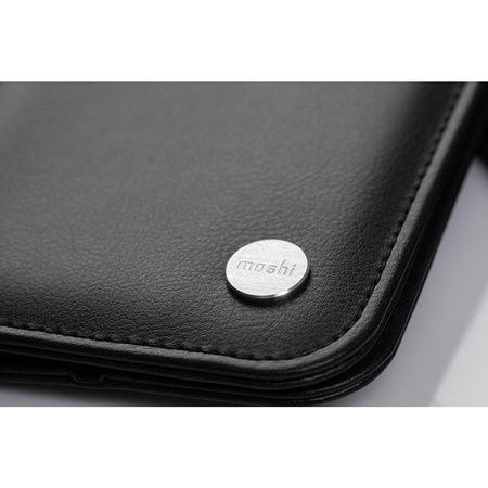 Moshi Overture - 3-in-1-Hülle mit Flip Cover iPhone 13 Pro (antibakterielles NanoShield™) (Jet Black)