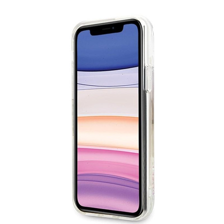 Guess Gradient Liquid Glitter Circle Logo - Coque iPhone 11