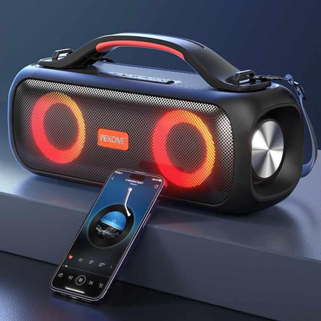 WEKOME D38 Yinla Series - přenosný bezdrátový reproduktor Bluetooth V5.0 30W RGB LED (černý)