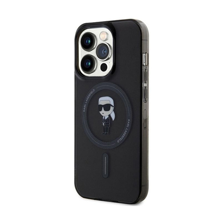 Karl Lagerfeld IML Ikonik MagSafe - Coque pour iPhone 14 Pro Max (noir)