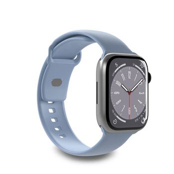 PURO ICON - Elastický řemínek pro Apple Watch 38/40/41 mm (S/M a M/L) (Pudrově modrá)