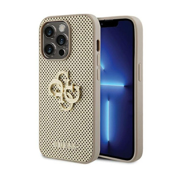 Guess Perforated 4G Glitter - iPhone 15 Pro Max Case (Gold)