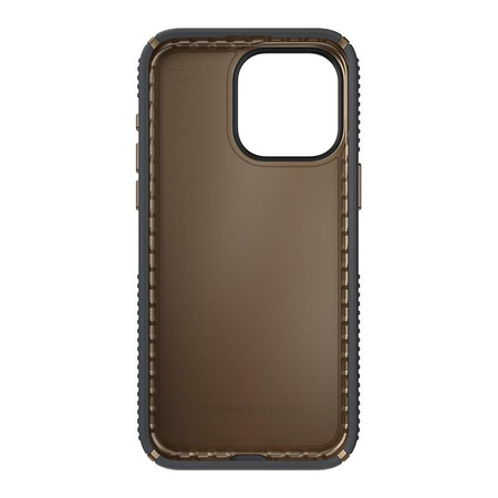 Speck Presidio2 Grip - Coque iPhone 15 Pro Max (Gris anthracite / Bronze froid / Blanc)
