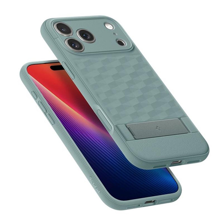 ETUI DO IPHONE 17 PRO do MAGSAFE SPIGEN PARALLAX ORYGINALNE ZIELONE CASE