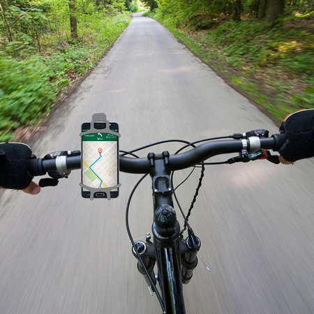 BIKE PHONE HOLDER for handlebars, Gray, 10-15cm, Dunlop
