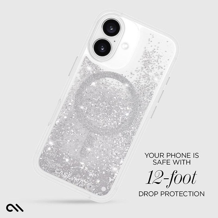 Etui Case-Mate Waterfall Silver MagSafe do iPhone 16 Pro Max – Olśniewający Blask i Niezawodna Ochrona