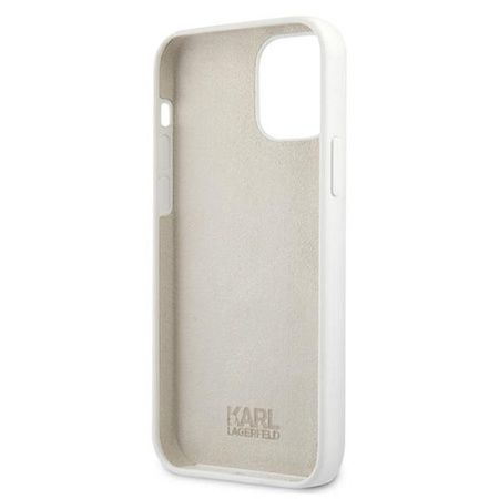 Karl Lagerfeld Silikon Stack Logo - iPhone 12 / iPhone 12 Pro Tasche (weiß)