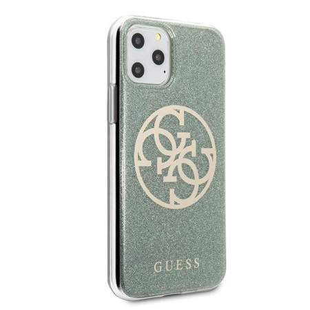 Guess Circle Glitter 4G - Case for  iPhone 11 Pro Max (khaki)