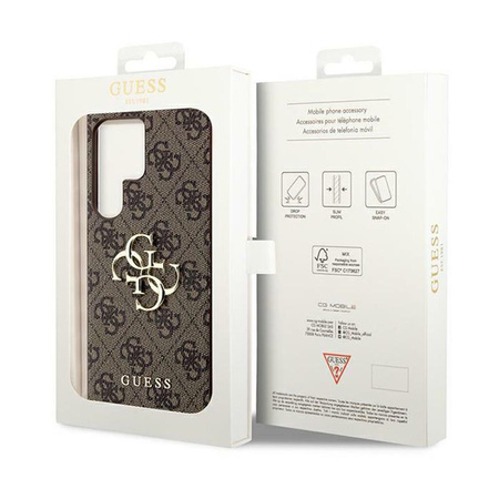 Guess 4G Big Metal Logo - Samsung Galaxy S24 Ultra Case (brown)