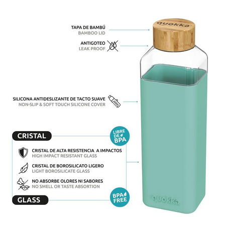 Quokka Storm - Üveg palack 700 ml (Teal)