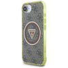 Guess IML Metal Glitter 4G Circle Triangle MagSafe - étui pour iPhone 16e (marron)