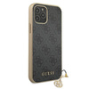 Guess 4G Charms Collection - Coque pour iPhone 12 / iPhone 12 Pro (gris)