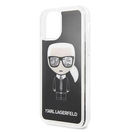 Karl Lagerfeld Iconic Glitter - iPhone 11 Hülle (Schwarz)