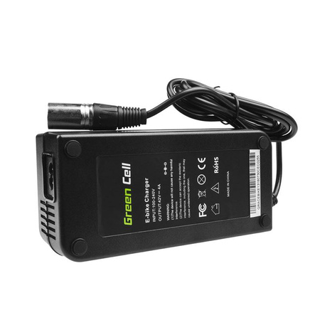 Green Cell - 42V 4A (XLR 3 PIN) nabíječka pro 36V baterii pro elektrokola