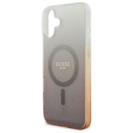 Guess IML Glitter Gradient MagSafe - Case for iPhone 16 Plus (Brown)
