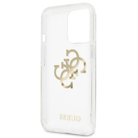 Guess 4G Big Logo Charm Gold- iPhone 13 Pro Max Case (gold charms)