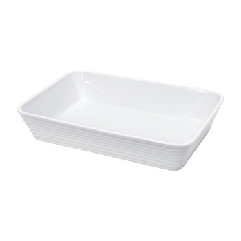 Küchenprofi Bourgogne - Plat à rôtir en porcelaine / plat à four rectangulaire 20×12×6 cm