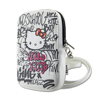 Hello Kitty Graffiti Kitty Head - Crossbody telefontáska (fehér)