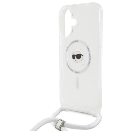 Karl Lagerfeld Crossbody IML Karl Head MagSafe - Hülle für iPhone 16 (transparent)