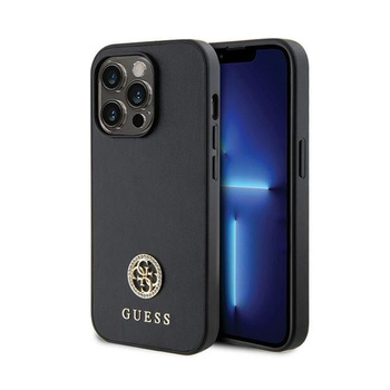 Guess 4G Strass Metal Logo - iPhone 15 Pro Case (black)