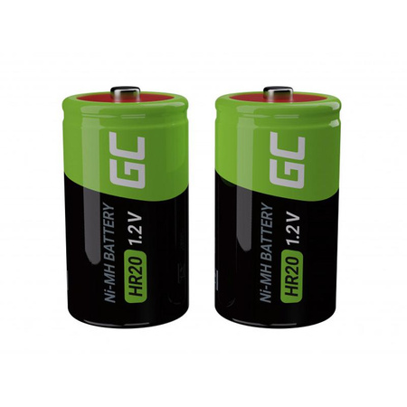 Green Cell - Piles rechargeables 4x D R20 HR20 Ni-MH 1.2V 8000 mAh