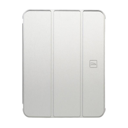 Tucano Satin Case - Tasche für iPad 11" (2025) / iPad 10.9" (2022) mit Magnet & Standfuß mit Apple Pencil Halter (silber)