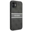 Guess 4G Printed Stripe - iPhone 12 mini Tasche (grau)