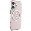 Guess IML Metal Mountain Logo MagSafe - pouzdro pro iPhone 16 (růžové)