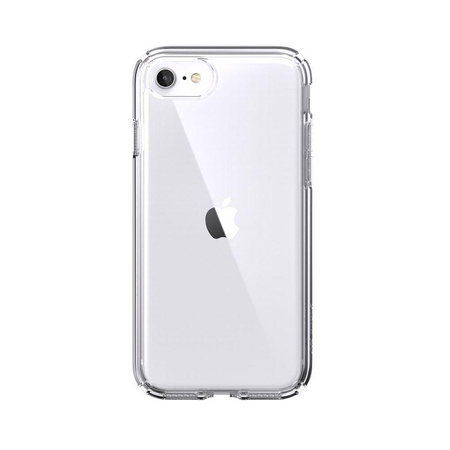 Speck Presidio Perfect-Clear - Coque pour iPhone SE (2022 / 2020) / 8 / 7 avec revêtement MICROBAN (transparent)