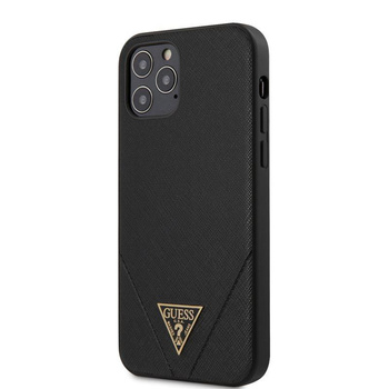 Guess Saffiano V - Etui iPhone 12 / iPhone 12 Pro (czarny)