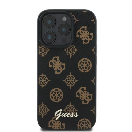 Guess Peony Script MagSafe - iPhone 16 Pro tok (fekete)