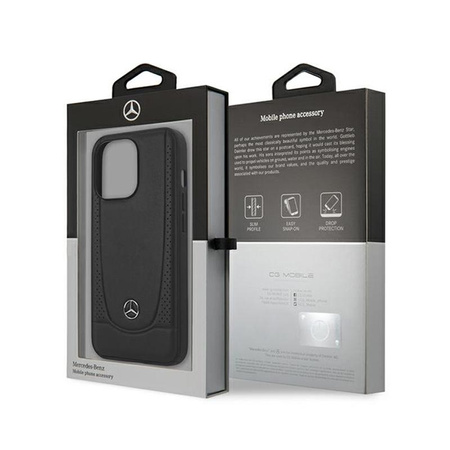 Mercedes Leather Urban Line - Etui iPhone 15 Pro Max (czarny)