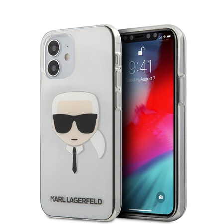 Karl Lagerfeld Head - Coque pour iPhone 12 Mini (Transparente)