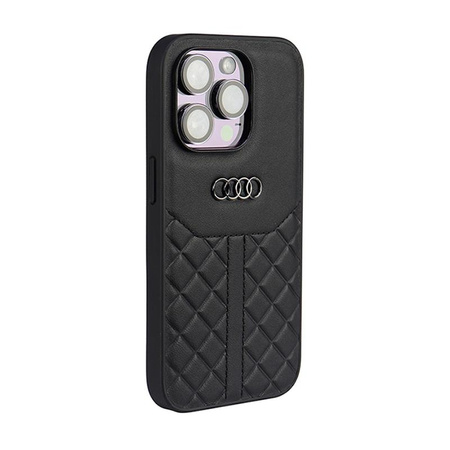 Audi valódi bőr - iPhone 14 Pro tok (fekete)