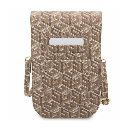 Guess GCube Stripe Phone Bag - Sac avec compartiment pour smartphone (marron)