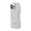 Guess Metal Outline MagSafe - Case for iPhone 12 / iPhone 12 Pro (Transparent / Gold)