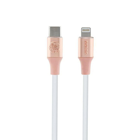 Guess Ebossed Logo - USB-C zu Lightning Kabel MFi-zertifiziert 1.5m (pink)