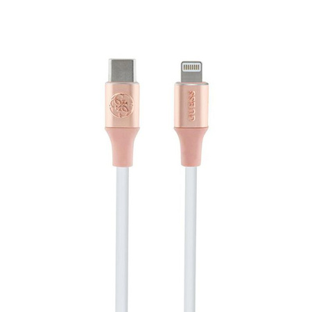Guess Ebossed Logo - USB-C zu Lightning Kabel MFi zertifiziert 1.5m (rosa)