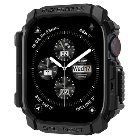 Spigen Rugged Armor - tok Apple Watch 10 46 mm-es órához (matt fekete)