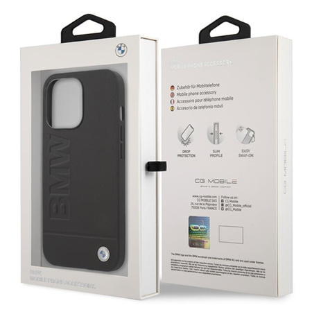 BMW Signature Logo Imprint MagSafe - iPhone 14 Pro Case (Noir)