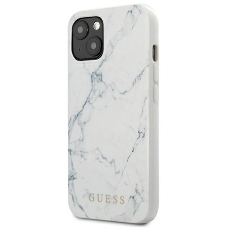 Guess Marble - Etui iPhone 13 (biały)