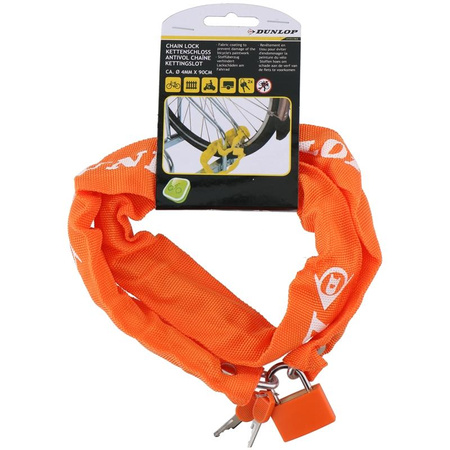 Dunlop - Antivol pour vélo 90 cm (Orange)
