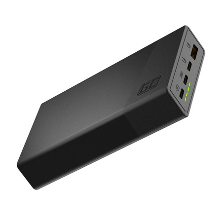 Green Cell PowerPlay20s - Power Bank 20000 mAh USB-A QuickCharge 3.0 és 2x USB-C Power Delivery 22.5W (fekete)