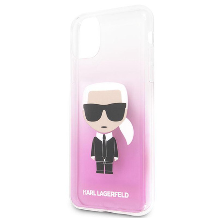 Karl Lagerfeld Iconic Karl Gradient - pouzdro pro iPhone 11 Pro Max (růžové)