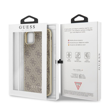 Guess 4G Collection - Etui iPhone 11 Pro Max (brązowy)