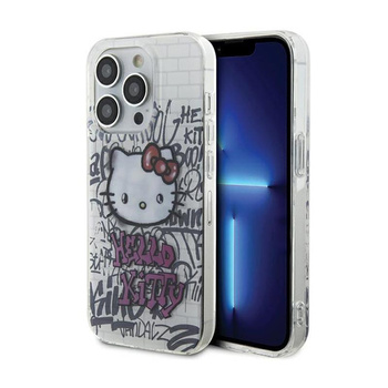 Hello Kitty IML Kitty On Bricks Graffiti - Coque pour iPhone 13 Pro (blanc)