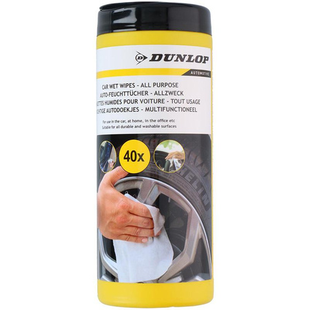 Dunlop - Lingettes humides universelles pour la voiture 40 pcs.