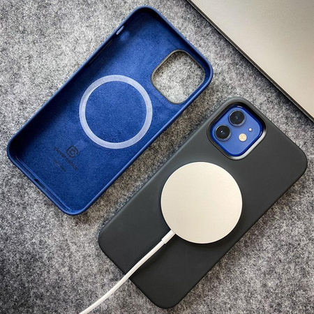 Crong Color Cover Magnetic - Coque MagSafe pour iPhone 12 Pro Max (noir)