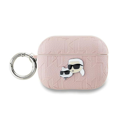 Karl Lagerfeld Monogram Karl & Choupette Head - pouzdro AirPods Pro 2 (růžové)